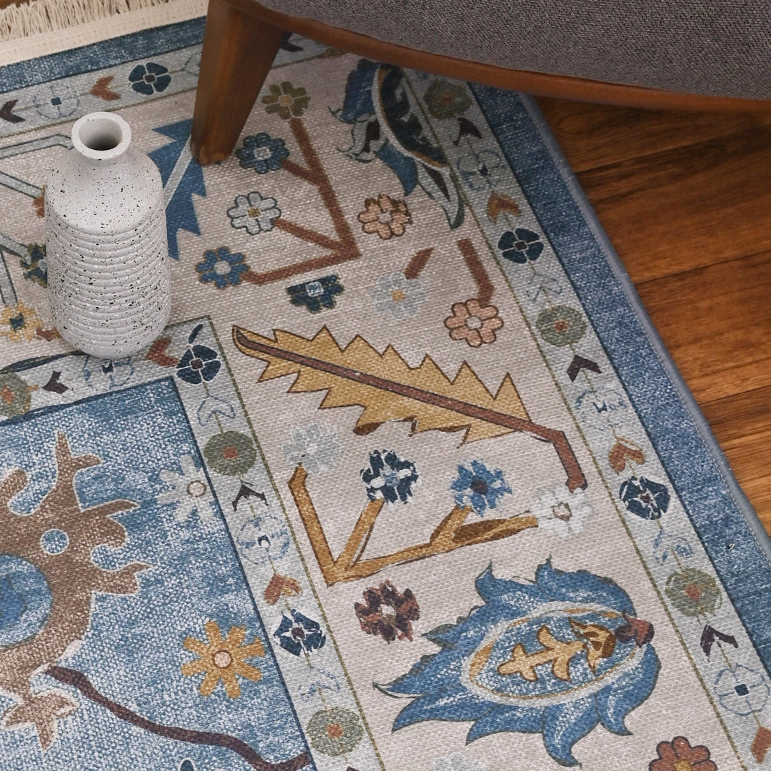 Floral Blue Classic Rug