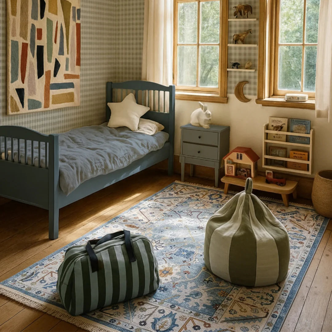 Floral Blue Classic Rug