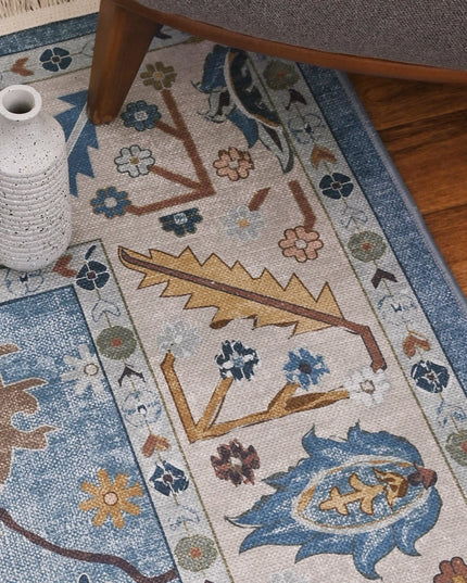 Floral Blue Classic Rug