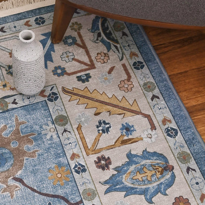 Floral Blue Classic Rug