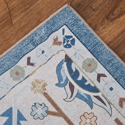 Floral Blue Classic Rug