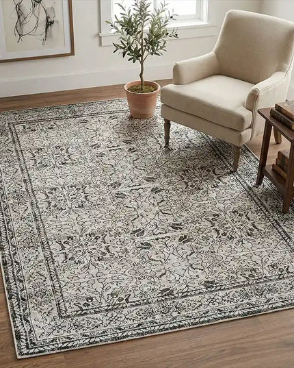 Mocha Filigree Chenille Rug