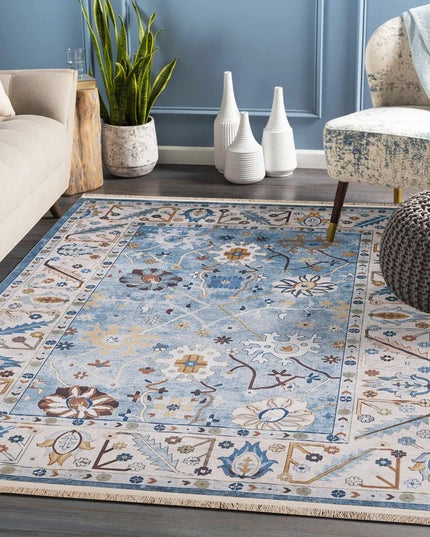 Floral Blue Classic Rug