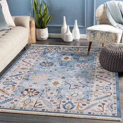 Floral Blue Classic Rug