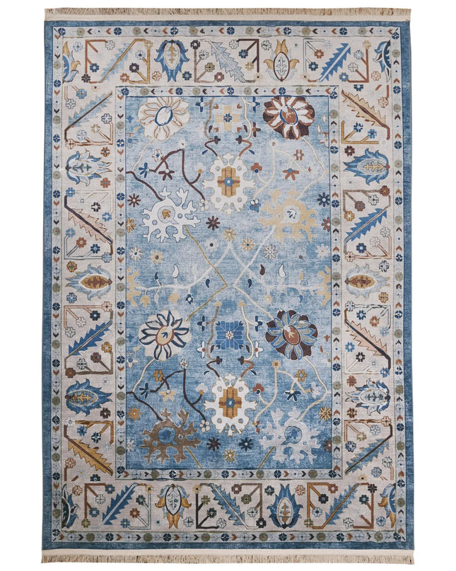 Floral Blue Classic Rug