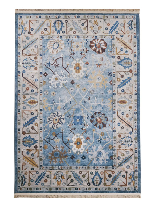 Floral Blue Classic Rug
