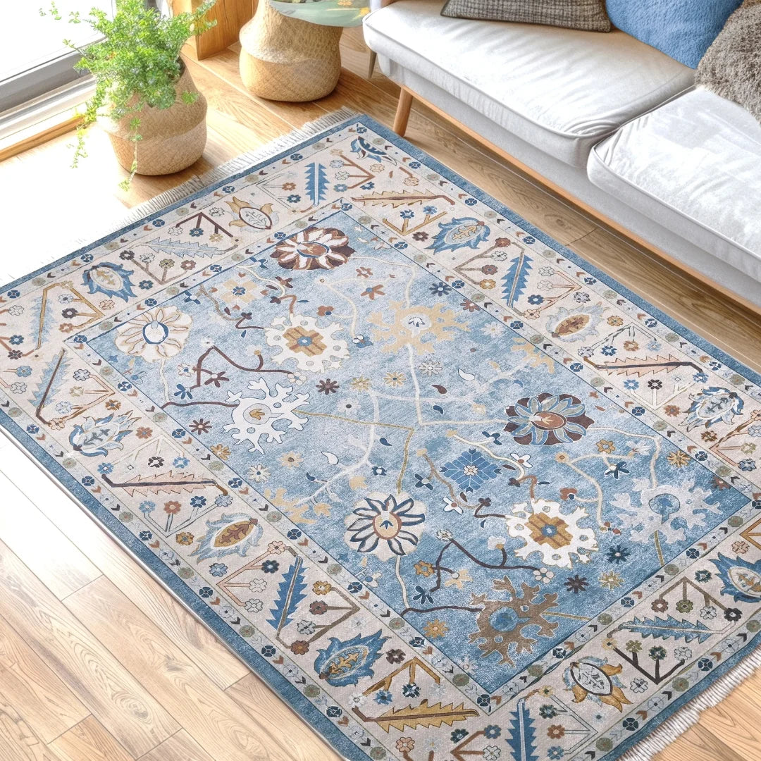 Floral Blue Classic Rug