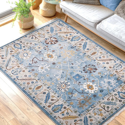 Floral Blue Classic Rug