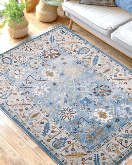 Floral Blue Classic Rug