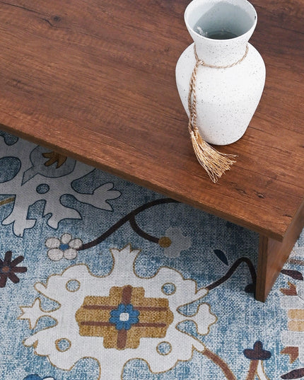 Floral Blue Classic Rug