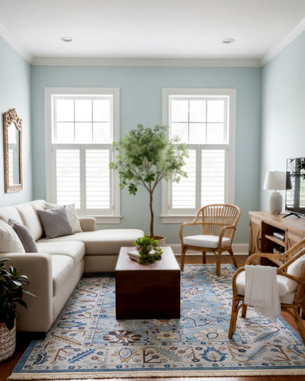 Floral Blue Classic Rug